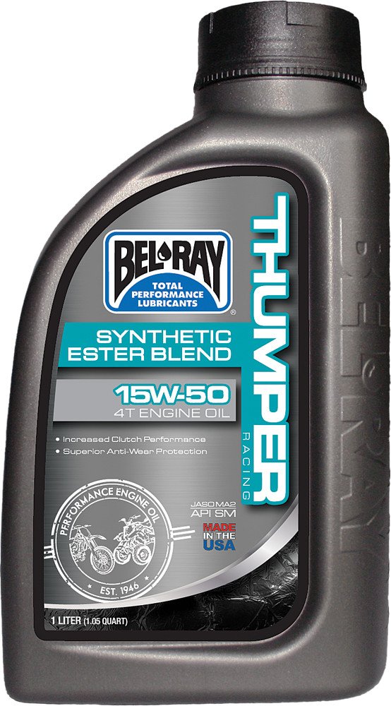 BEL-RAY THUMPER SYNTHETIC ESTER BLEND 4T ENGINE OIL 15W-50 1L