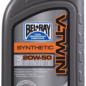 BEL-RAY V Twin Synthetic Oil 20W-50 - 1 Liter for Motorcycle Engines