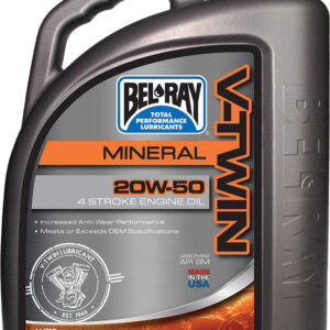 BEL-RAY V Twin Mineral Oil 20W-50 Part Number 96905-BT4 - 4 Liter Bottle
