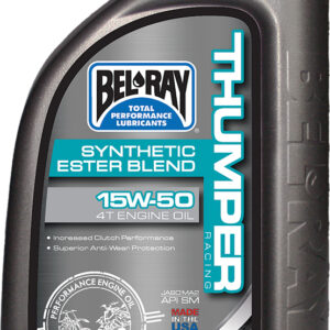 Bel-Ray Thumper Semi-Syn Ester 15W-50 Engine Oil – 1 Liter Bottle (Part Number 99530-B1LW)